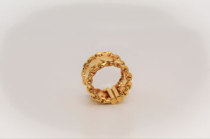 21k Gold Himo Coin Ring