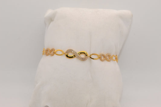 21K Gold Infinity Bracelet