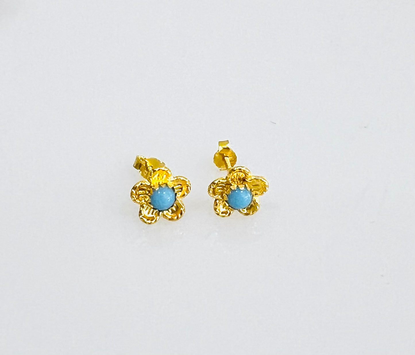 21k Gold Flower Earrings