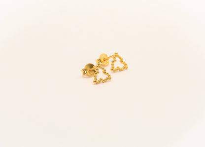 21K Gold Leaf Kids Earrings