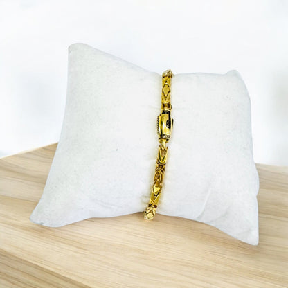 21K Gold Boxed Byzantine Monaco Bracelet