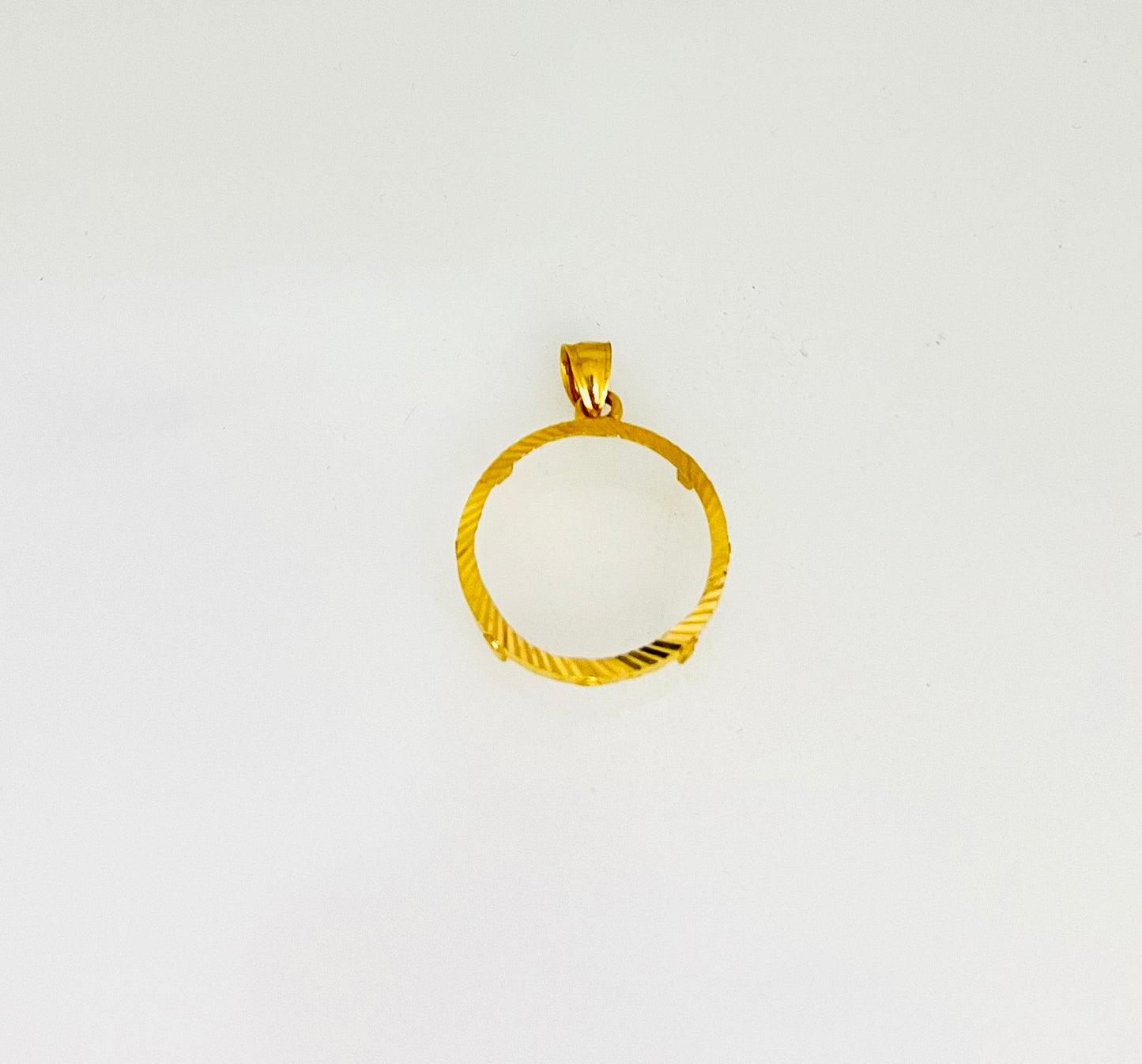 21k Gold Coin Frame Pendant