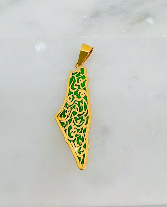 21k Gold Palestine Pendant