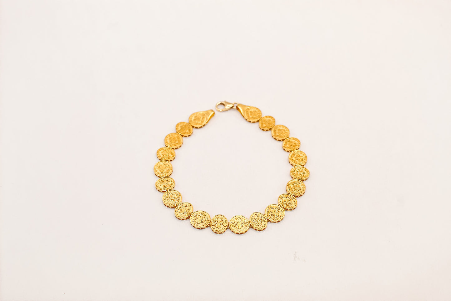 21k Gold Coin Bracelet