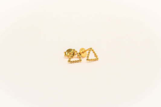 21K Gold Triangle Kids Earrings