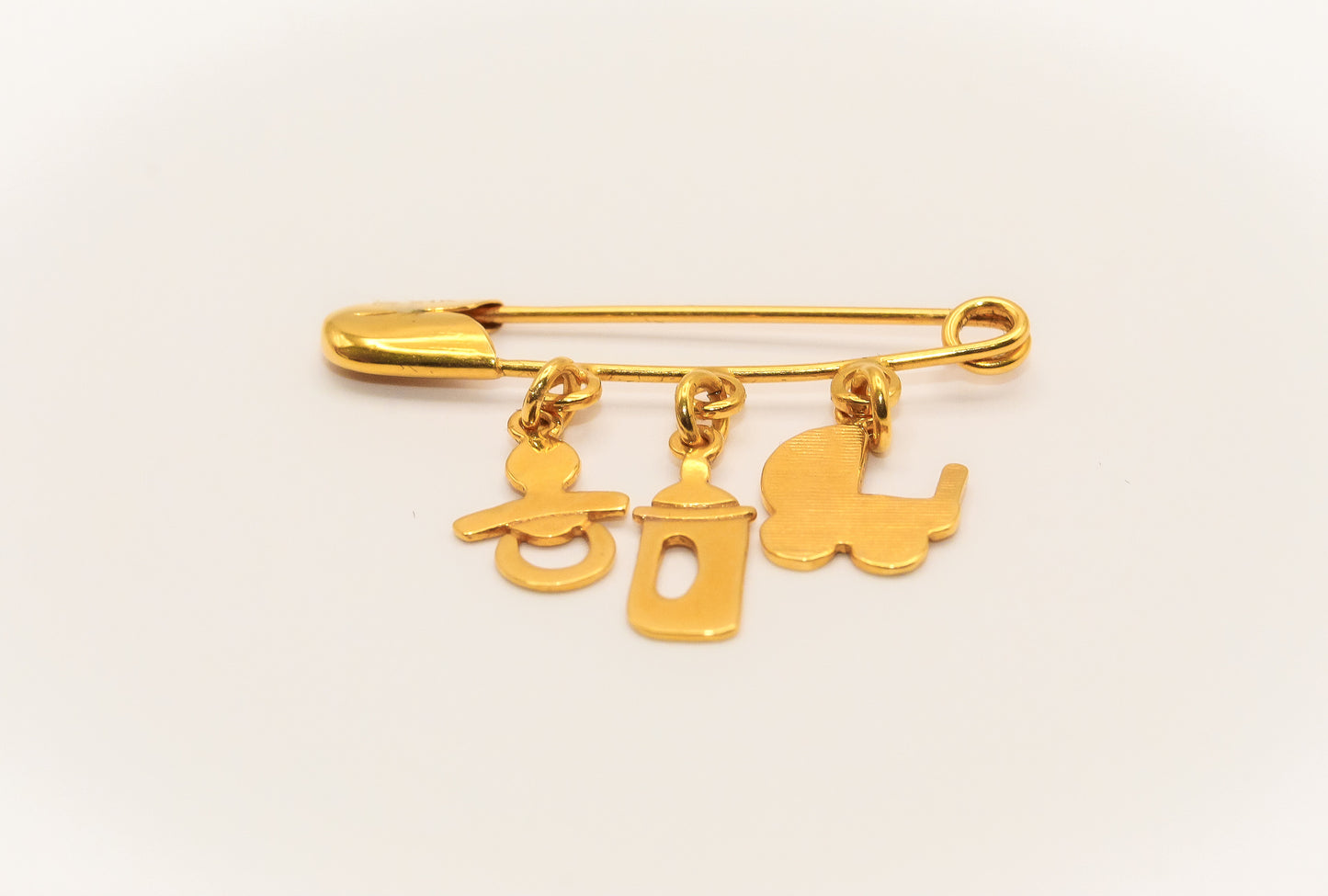 21K Gold Kids Charm Pin