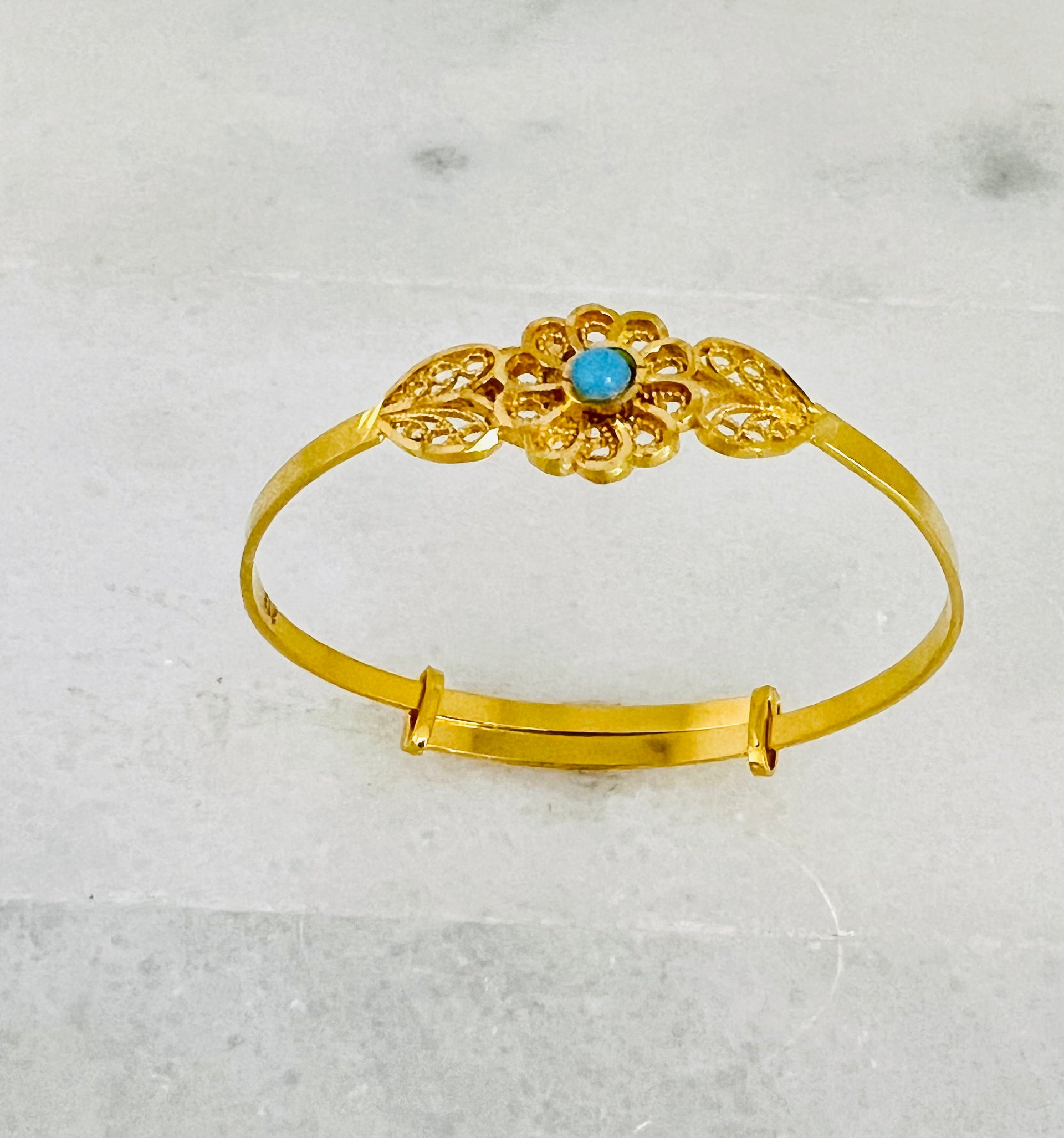 21K Gold Kids Bangle Bracelet – Almaza J