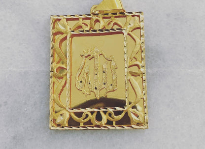 21k Gold Allah Pendant