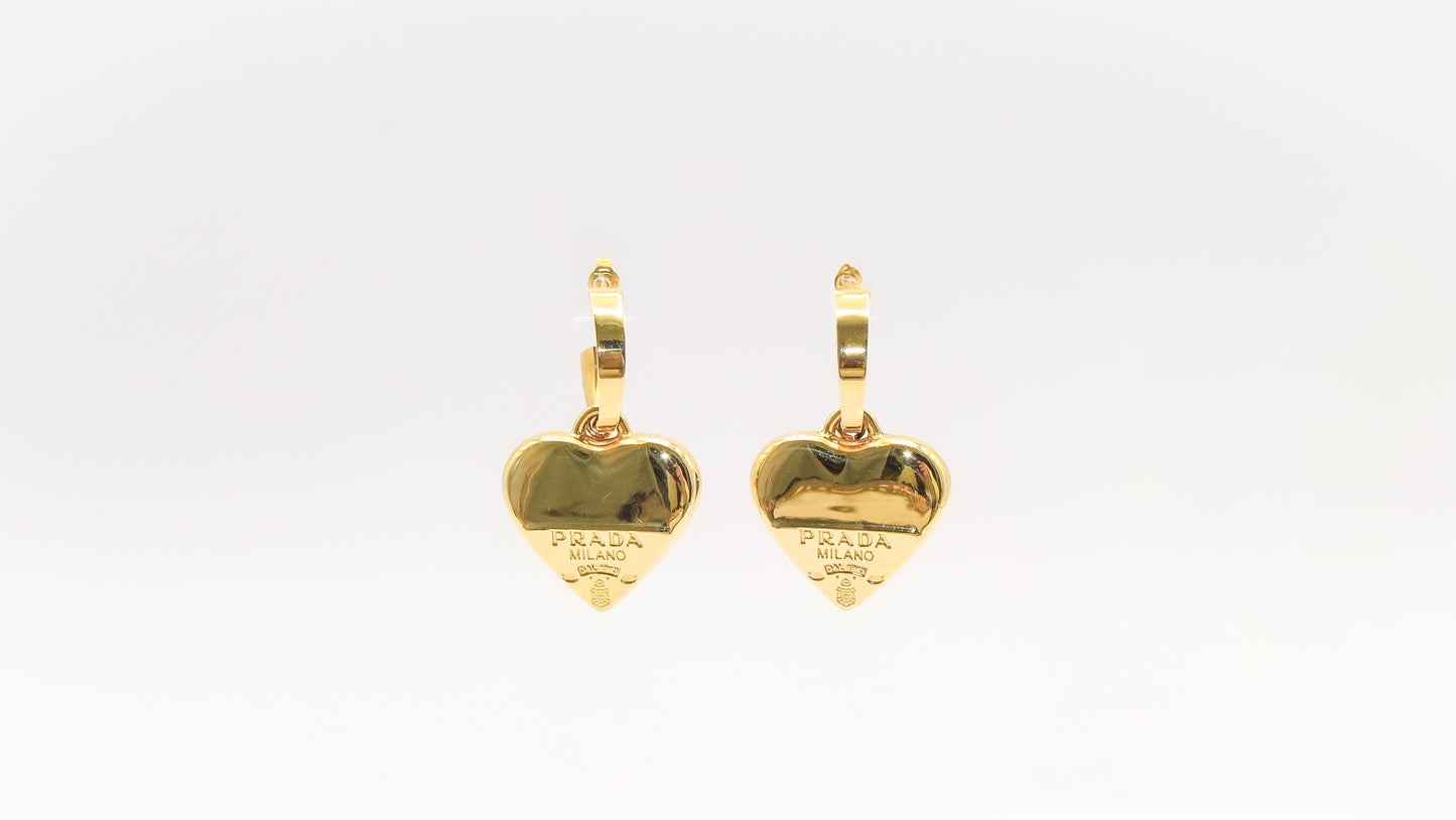18K Heart Earrings