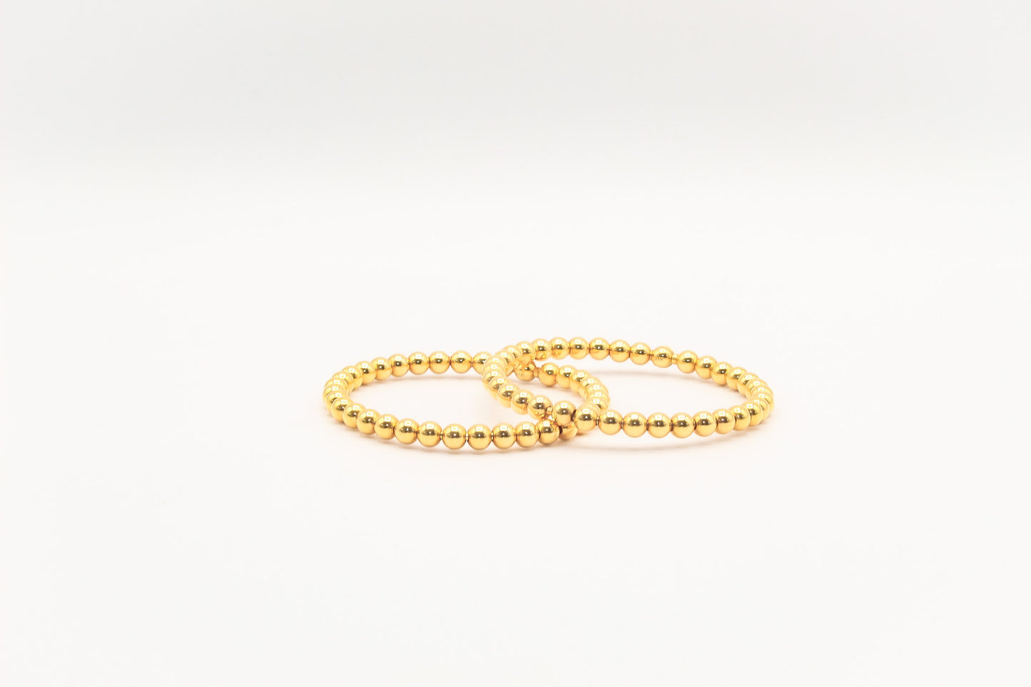 21K Gold Beaded Bangle Bracelet