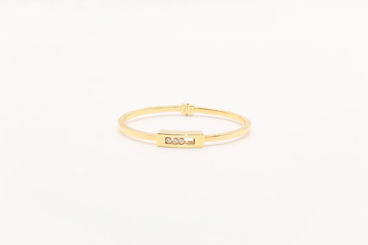 18K Gold Studded Bangle