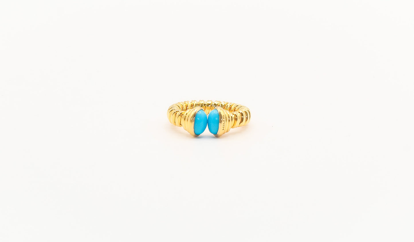 21K Gold Turquoise Himo Ring