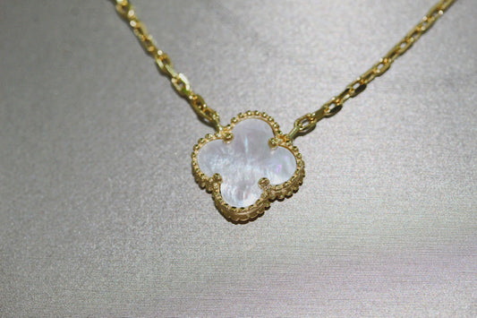 18K Gold Mother Of Pearl Necklace