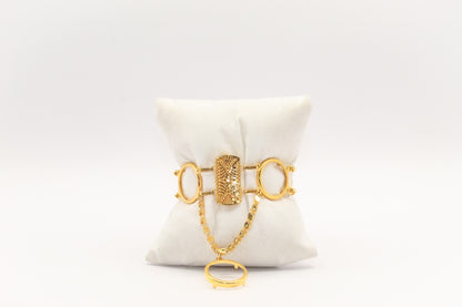 21K Gold Plain Coin Bracelet