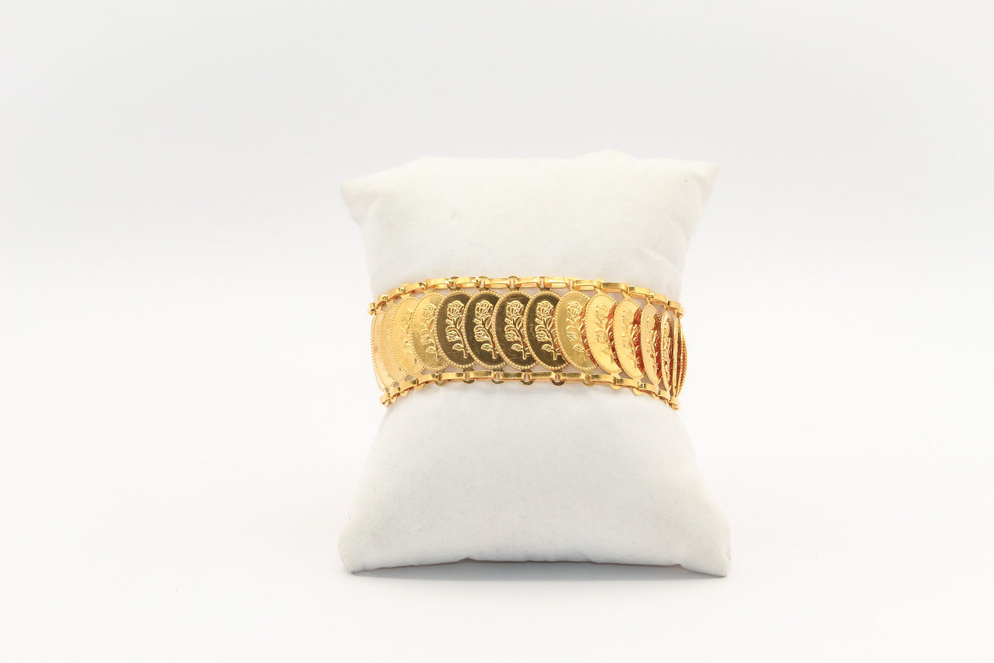 21K Gold Oval Rose Bracelet