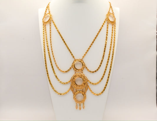 21K Gold 5 Coin Kladah Necklace