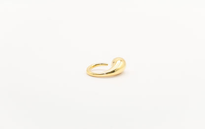 18K Gold Bold Tear Drop Ring