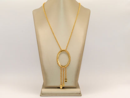 21K Gold Oval Ounsa Necklace