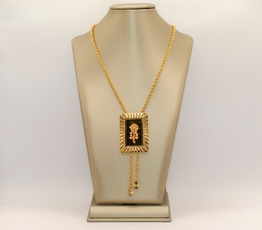 21K Gold Rose Necklace