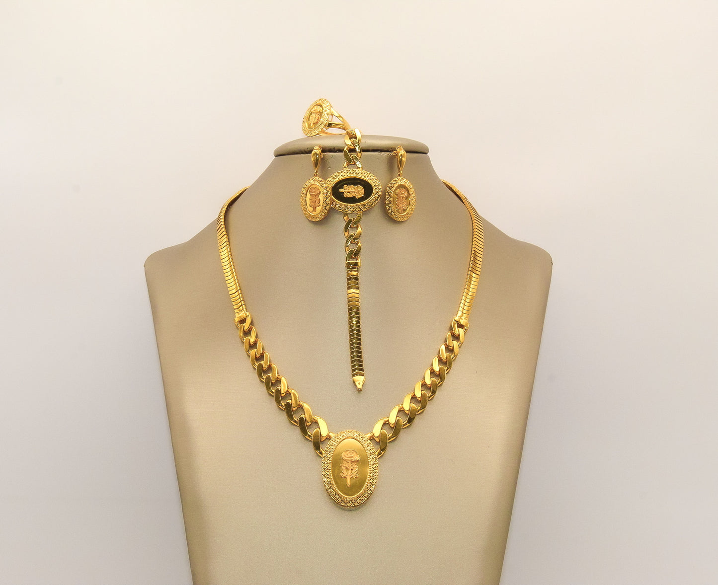 21K Gold Engagement Set