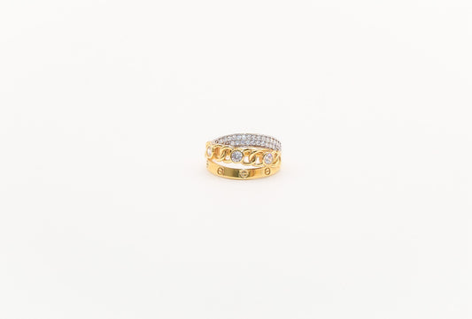 18K Gold Stacked Ring