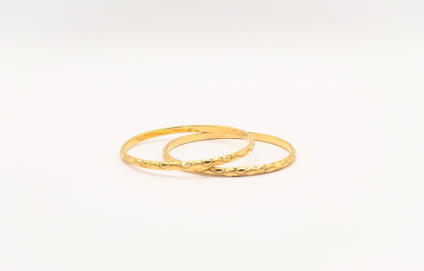 21K Gold Light Weight Bangles