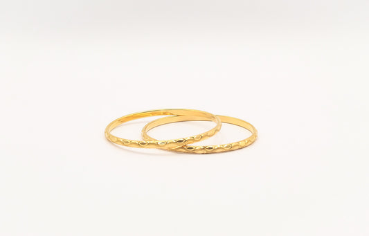 21K Gold Light Weight Bangles