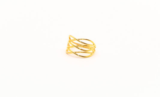 21k Gold Simple Modern Ring