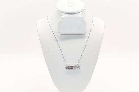 18K White Gold Simple Necklace