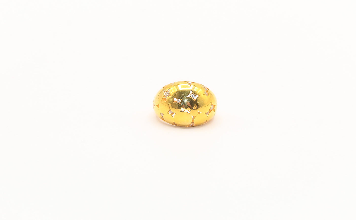 21K Gold Studded Dome Ring