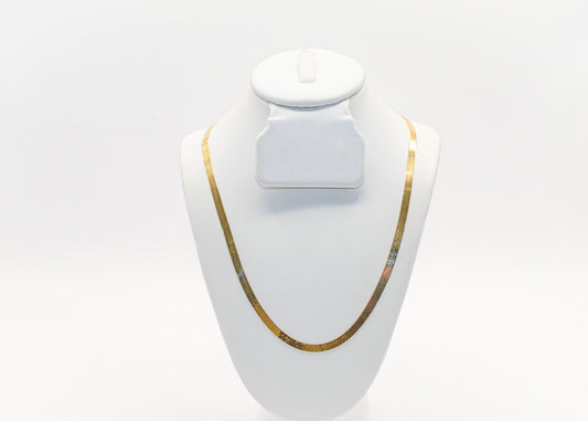18K Gold Herringbone Chain