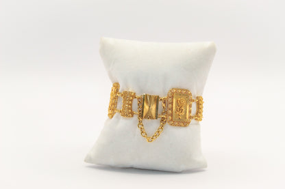 21K Gold Square Rose Bracelet