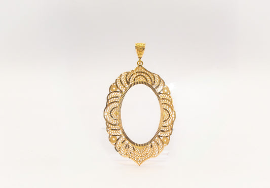 21K Gold Ounsa Frame Pendant