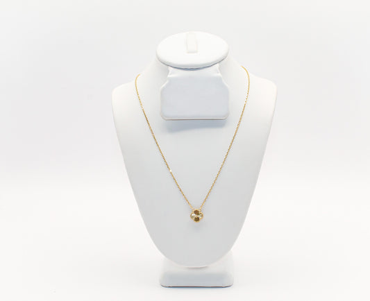 18K Gold Mini Flower Necklace