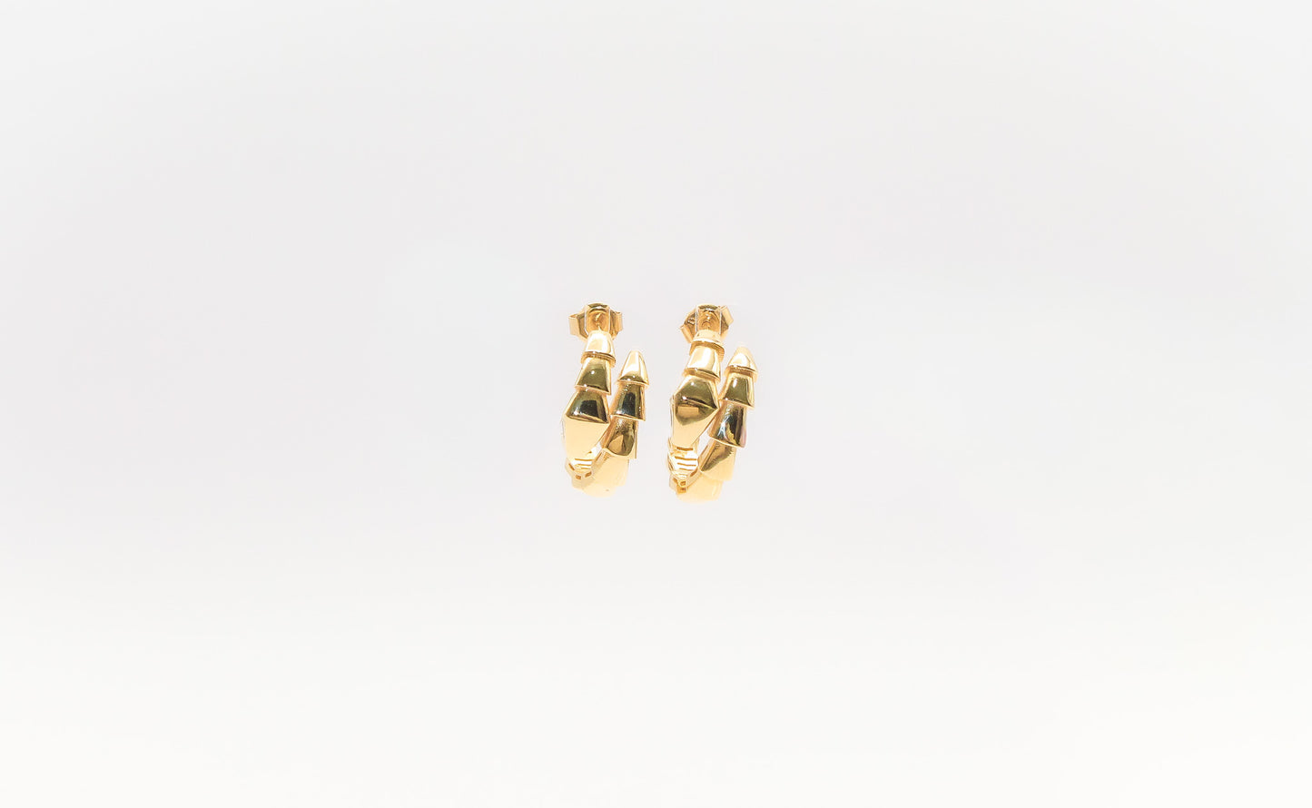 18K Gold Snake Earrings