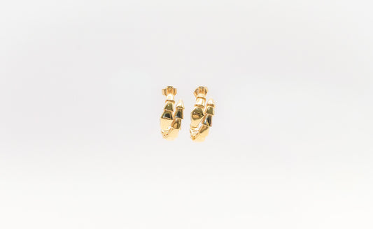 18K Gold Snake Earrings