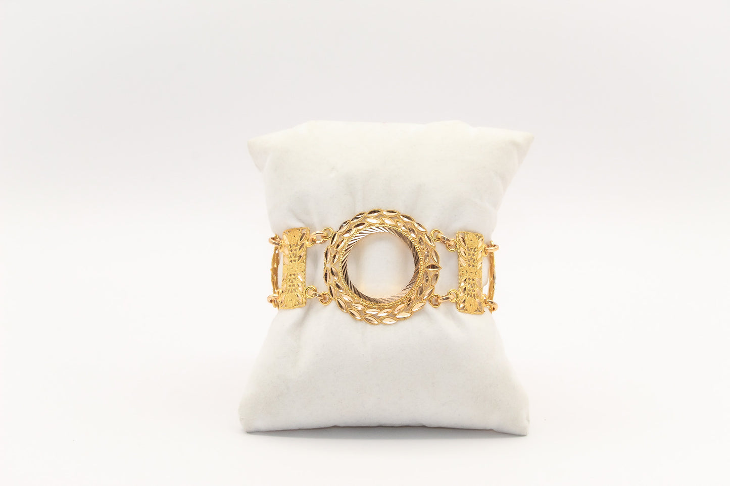 21K Gold Leaf Coin Bracelet