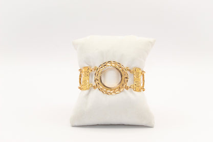 21K Gold Leaf Coin Bracelet