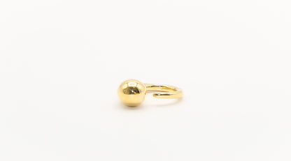 18K Gold Bold Tear Drop Ring