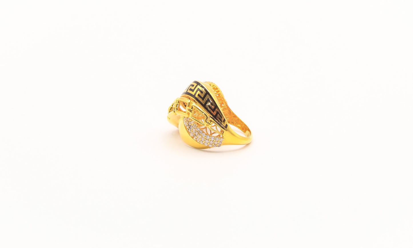 21k Gold Greek Key Ring