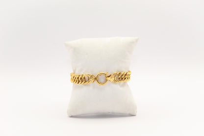 21K Gold Link Chain Bracelet
