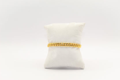 21K Gold Cuban Link Bracelet