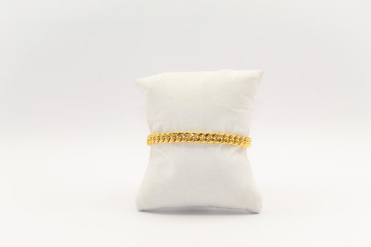 21K Gold Cuban Link Bracelet