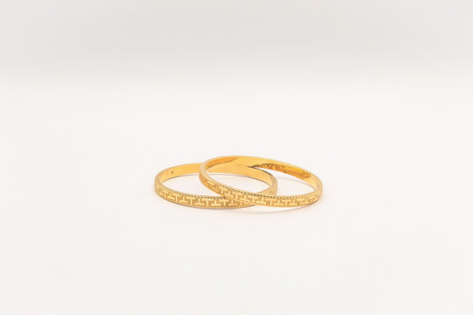 21K Gold Light Weight Bangles