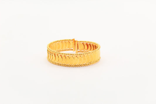 21k Gold Coin Himo Cuff Bracelet