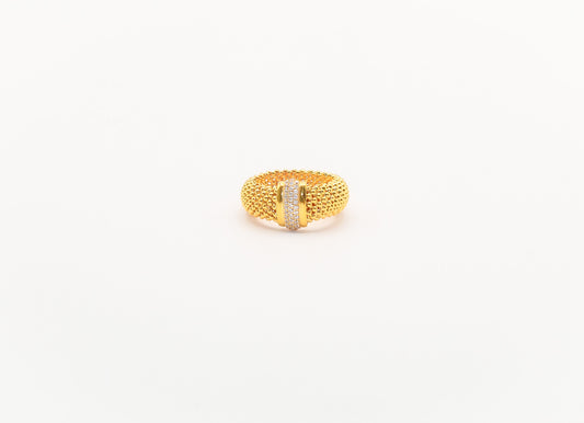21K Gold Flexible Popcorn Design Ring