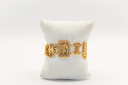 21K Gold Square Rose Bracelet