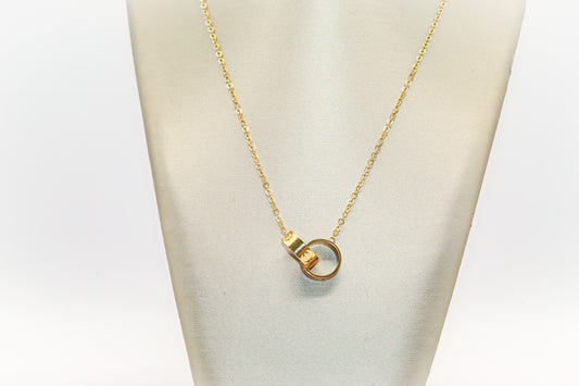 18K Gold Rings Necklace