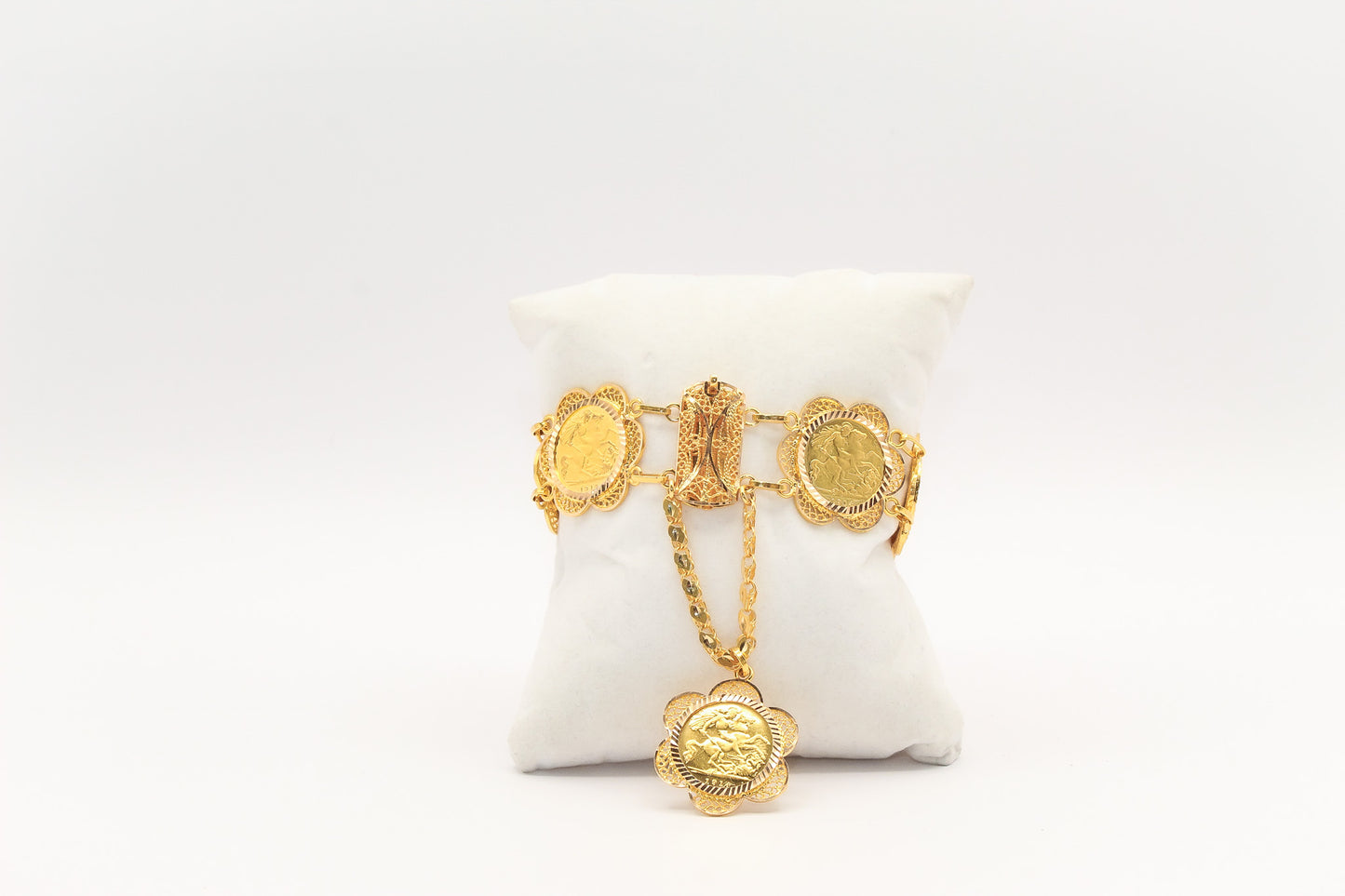 21K Gold Coin Bracelet