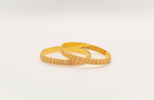 21K Gold Wide Medium Bangles